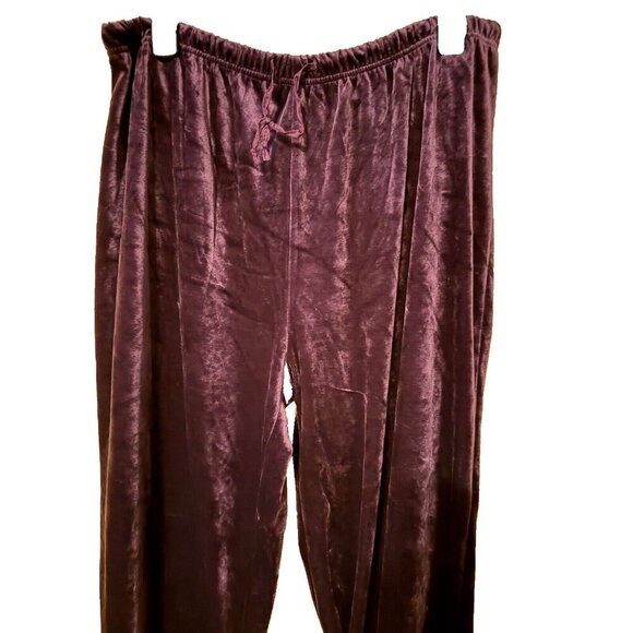 2 Piece Set Laura Tyler Pants and Blouse Velvet XL Long Sleeve Mock Turtleneck - Picture 2 of 6